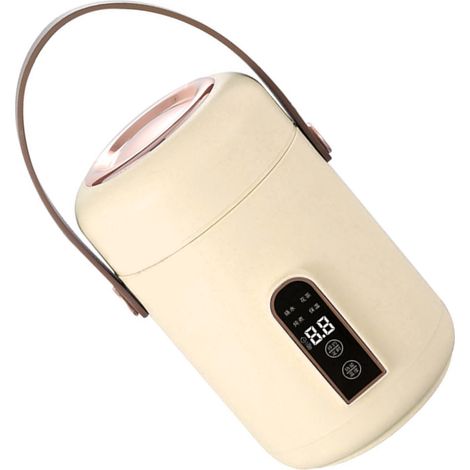 Cuiseur de riz compact chauffage rapide isolant portable multifonction marmite soupe porridge pour maison bureau dortoir blanc (1/5)