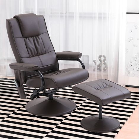 Sillón relax masaje giratorio con reposapiés OKMYHOME (1/3)