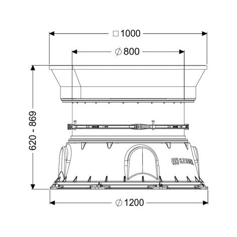 Module de puits KESSEL LW 1000 plaque de fond