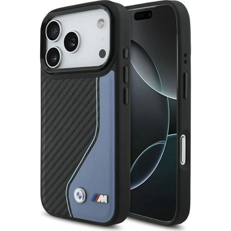 BMW M Carbon Logo MagSafe Hülle für iPhone 17 Pro Blau (1/5)