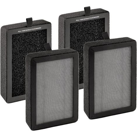 (4 pièces) LV-H128 Filtres de Rechange pour LEVOIT LV-H128, ROVACS (RV60), PUURVSAS (HM669A) Purificateur d'air, LV-H128 H13 True HEPA Filtre, Filtres à Charbon Actif 3 en 1 (1/5)