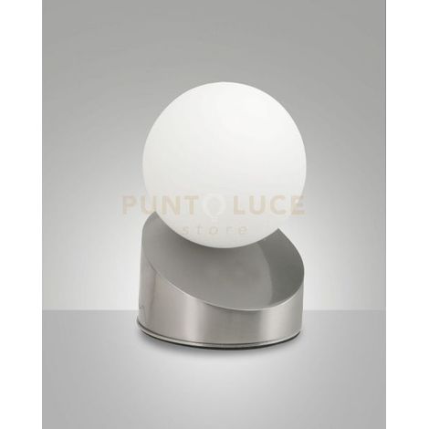 GRAVITY DA TAVOLO NICHEL SATINATO A LED 3000K - 5W - 470 lm DIMMERABILE CON TOUCH