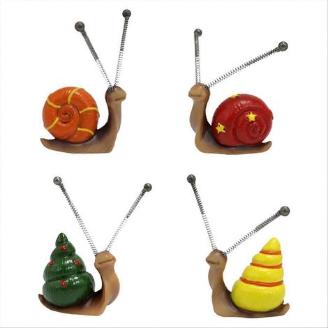 Ornements de jardin en résine faits à la main, escargots colorés, artisanat (1/5)