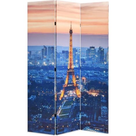 Paravent décoratif imprimé 3 volets bois et tissu K.Paris (1/5)