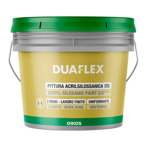 Pittura riempitiva acrilsilossanica Oikos Duaflex "03" lt. 14 CC Medium (1/5)