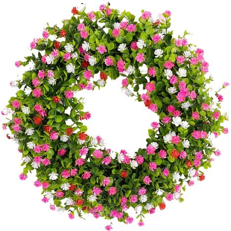 Guirlande Florale Artificielle - 50 cm - Décoration Mur Porte Fenêtre Cour - Pour Printemps Été Pâques Mariage - 1 Pièce (1/5)