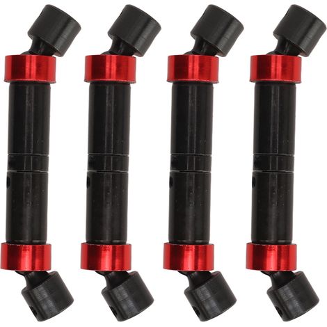 Arbre de transmission central en acier pour voiture RC, 80 à 100 mm, installation facile, insonorisé, compatible avec Axial SCX10 90046 CC01 1/10, noir. (1/5)