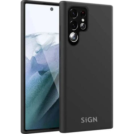 Funda de Silicona Líquida para Samsung Galaxy S23 Ultra - Negro