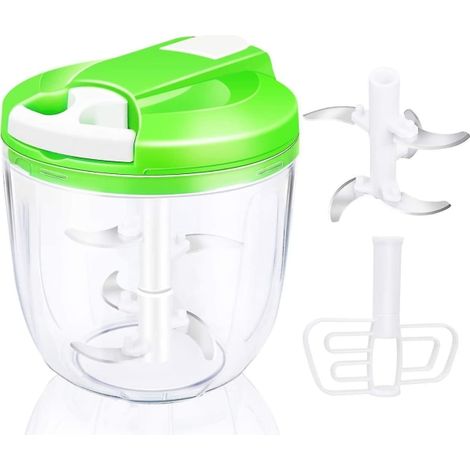 Hachoir à légumes, coupe-oignon, outil de cuisine, éminceur manuel, trancheur multifonction, ensemble de 1 pièce, acier inoxydable, argenté, pour usage domestique. (1/4)