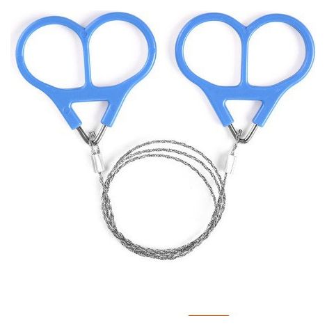 Scie à chantourner à deux doigts 3 pièces – Outil de survie portable – Corde de survie en milieu sauvage – Outil d'urgence multifonctionnel (1/4)