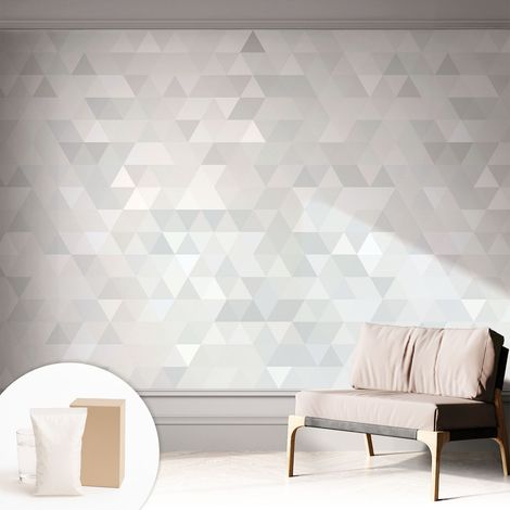 Papier peint intissé avec imprimé pour décoration intérieure pour rénovation a motif - Colle incluse gratuite Motif gris 312x219 cm (1/5)