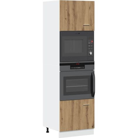 Mikrowellenschrank Lyon Artisan-Eiche 60x57x207 cm Holzwerkstoff