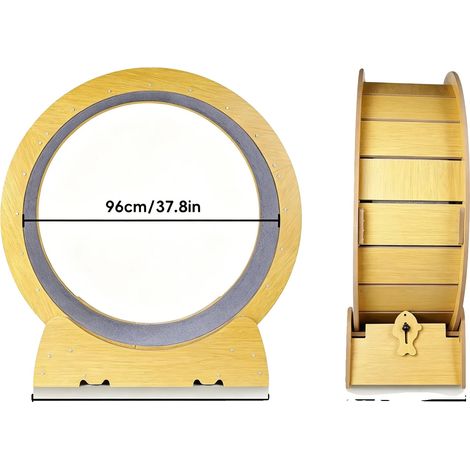 Rueda de ejercicio para gatos, alfombrilla desmontable, diseño estable, XL-96cm (1/2)