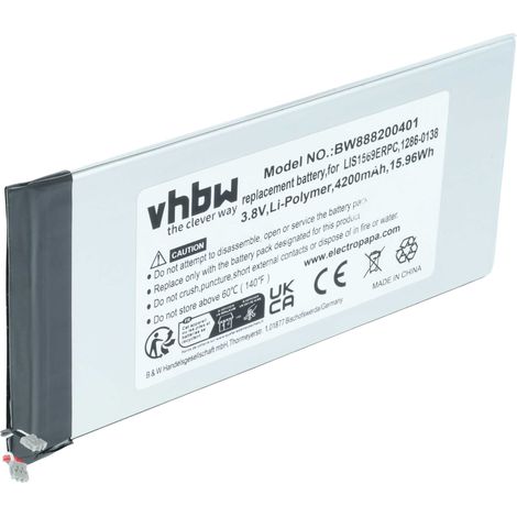 vhbw Akku Ersatz für Sony LIS1569ERPC, 1286-0138 für Handy Smartphone Telefon (4200 mAh, 3,8 V, Li-Polymer) (1/5)
