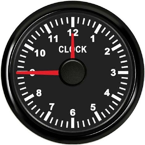 Compteurs d'heure 0-12 heures, 52 mm (2 pouces), avec rétroéclairage rouge, pour voiture (1/5)
