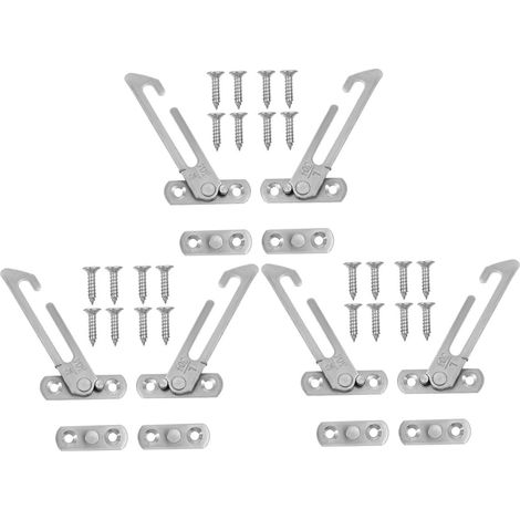 Lot de 6 verrous de cadre de fenêtre en acier inoxydable (1/5)
