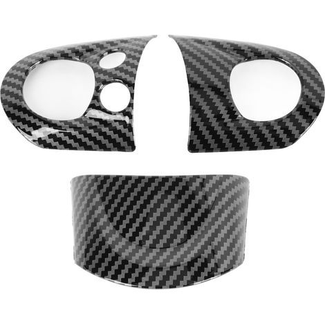 Lenkradabdeckung aus Kohlefaser, 3-teilig, farblich abgesetzt, um Kratzer zu vermeiden, für Cooper R54 R55 R56 R60 (1/5)