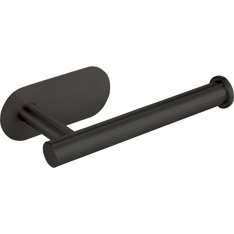 Eolax Selbstklebender Toilettenpapierhalter, Hochwertiger Klopapierhalter aus SUS304-Edelstahl für Badezimmer, Küche, Toilette, ohne Bohren, Wandmontierter Papiertuchhalter (Schwarz) (1/5)