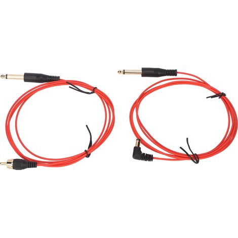 2 pièces Attache Câble RCA Tatouage 1.8m OD 2.2mm Alimentation Stable Haute Performance Cordon DC Rouge (1/5)