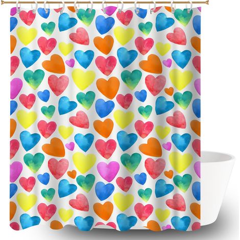 Rideau de bain en polyester 180x180 pratique rideau imperméable pour cabine de douche (1/5)