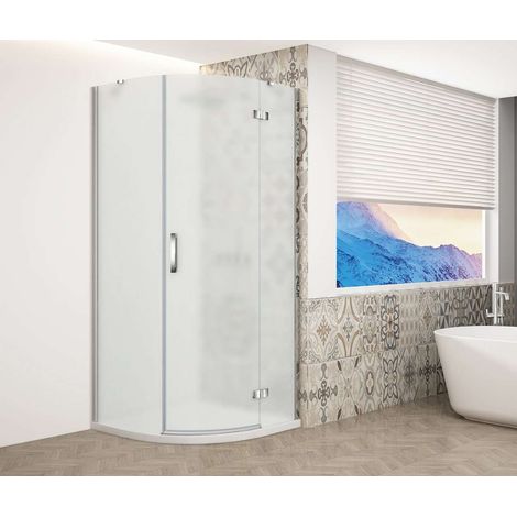 Gelco Trinity - Box doccia semicircolare 90x90 cm, destra, vetro satinato/cromo GT6590MR-CH (1/5)