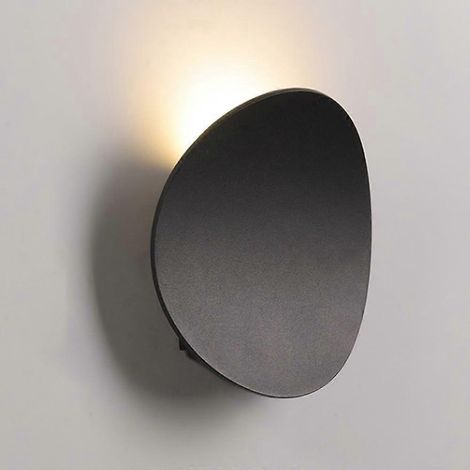 LED-Wandleuchte, dimmbar, kaltweiß, Metalloptik, festverdrahtet, für Schlafzimmer, Bad und Küche, schwarz-weißes Licht