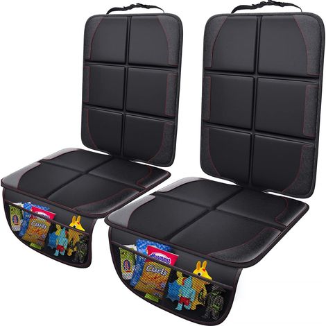 Noir XL Protection Siege Voiture, 2 Pièces, [Compatible ISOFIX], Universelle Imperméable Tissu Oxford 600D Housse Siege Voiture Enfant, Animaux avec 2 Poches en Maille pour SUV Berline Camion