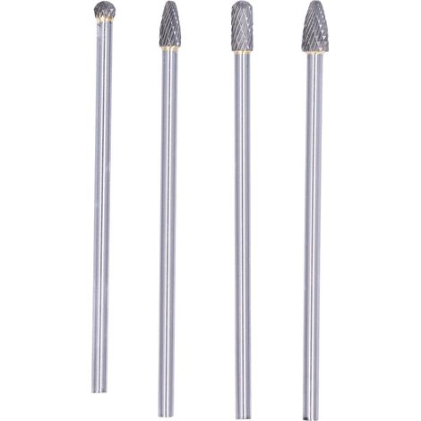 Ortviai 4 Pièces Fraise à Main en Carbure de Tungstène 150–160 mm pour Bois et Plastique, Finition Simple/Doubles, Tige 6 mm (1/5)
