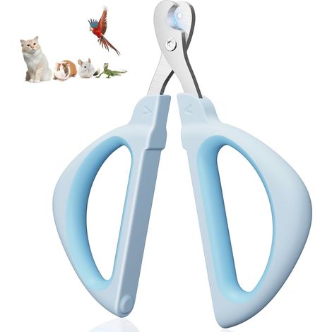 1 Coupe Ongles Chat, Trou Sécurité 2mm, Lame Acier Inoxydable, Poignée Ergonomique, Pour Chatons Lapins Chiots (1/5)