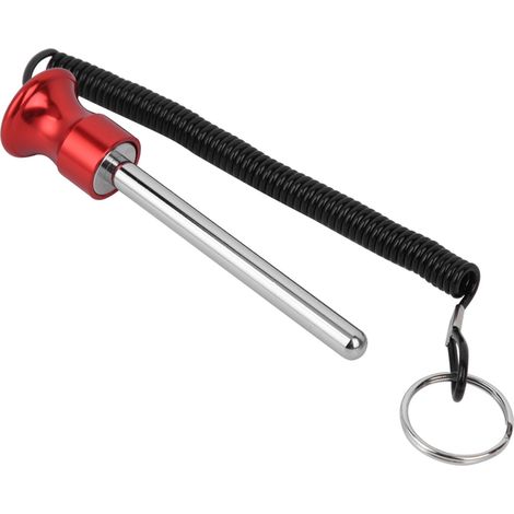 Goupille magnétique pour poids avec corde de traction, accessoire d'entraînement de musculation rouge (1/5)