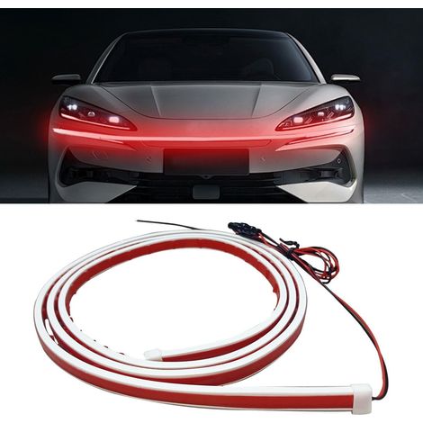 Tira de luces LED para capó de coche - Arranque con escaneo dinámico - Tira de luces diurnas - 180 cm Tira de luces LED flexible para coche - 180 cm (1/5)