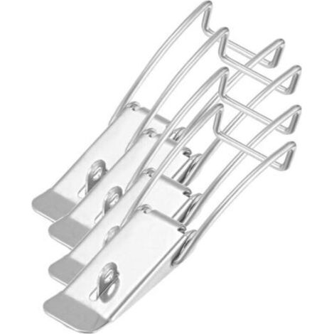 （ 118.5mm, 4pc）Fermeture à Levier Fermoir 201 Acier Inox Ressort Chargé Basculer Loquet Capture Pince (1/4)