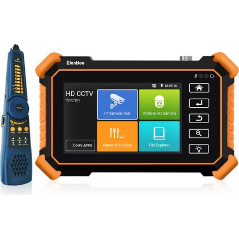 Testeur vidéosurveillance IPC-1910C Plus, Moniteur Tactile 4 Pouces, Test Caméras IP 8K 32MP et 4K 8MP TVI CVI AHD CVBS, CCTV Tester Support POE PTZ WiFi RS485 avec Traceur Câbles (1/5)