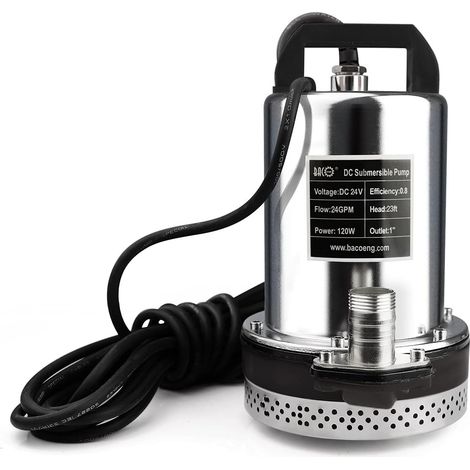 Water Pump DC 24V Solar Submersible Pump for Swimming Pool Pond Watering (1/4)