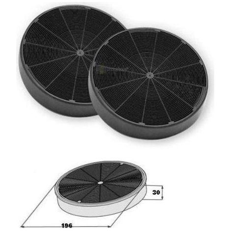 Castelli Filtro a carbone attivo nero 2 pezzi cucina