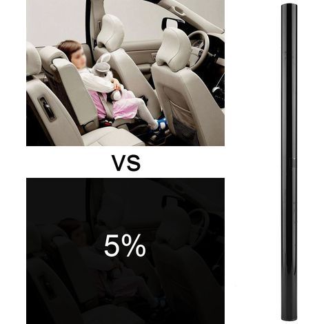 Sonnenschutzfolie für Autofenster 50x100cm - Verschleißfest und wärmeisolierend (5%) (1/5)