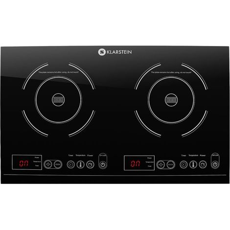 Klarstein – Plaque induction 3100W – 2 feux – Température réglable 60-240°C – 10 niveaux de performance – Surface en verre facile à nettoyer