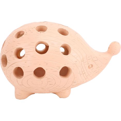 Hérisson en bois et résine, pot rangement crayons stylos adorable, figurine animalière pour maison et bureau, accessoire organiseur fournitures de bureau (1/5)