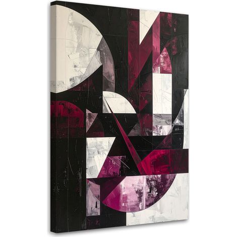 Stampe su Tela, Forme astratte bordeaux, 30x45 (1/5)