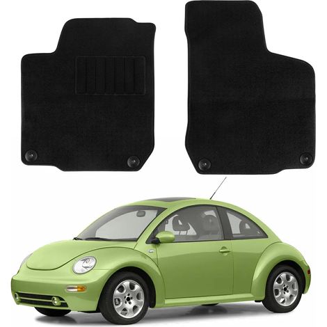 Tapis de Sol de Voiture Remplacement pour VW New Beetle 1997-2010, Tapis de Sol Haut de Gamme Siège Avant Tapis de Voiture Noirs Classiques Adaptés  Tapis de sol de qualité supérieure pour siège avant (1/5)