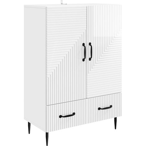 Credenza Bianco Lucido 66 x 34,5 x 95 cm Legno ingegnerizzato vidaXL