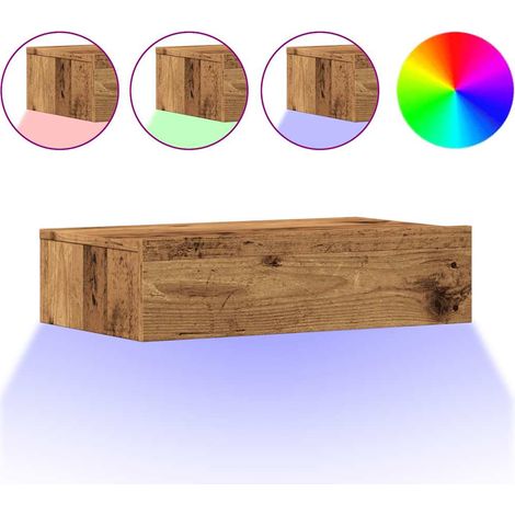 Maison Exclusive - Mobili Porta TV con Luci LED 2 pz Legno Antico 60x35x15,5 cm