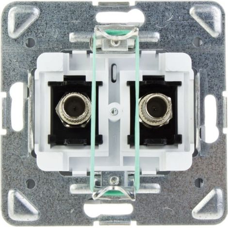 Support d'antenne double type F argenté GPA-2YF/m/18