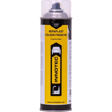 Peinture noire voiture, finition couleur noire, 500ml, réparation plastique auto (1/5)