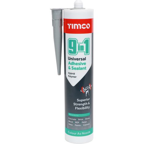 TIMCO 9 In 1 Universal Adhesive & Sealant Grey - 290ml