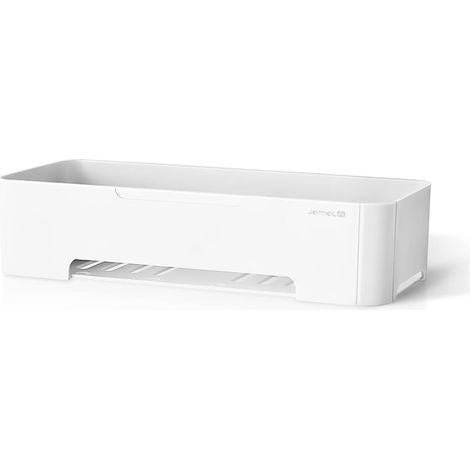 Etagère Douche Serviteur de Douche sans Perçage Auto-adhésif Rangement Douche pour Salle De Bain Cuisine Mural Support Douche Organiseurs Amovible Porte Shampoing Douche Blanc (1/5)