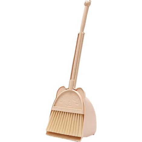 Besen- und Kehrschaufel-Set – 2-teilig – ABS-Kunststoff – Pädagogisches Reinigungsset – Vorschule – Beige (1/5)