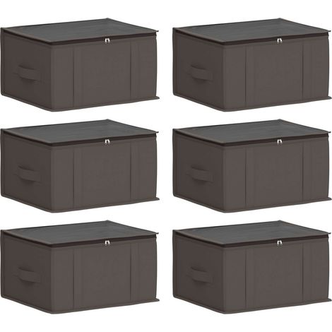 Caja de almacenamiento con ventana superior transparente 6 pcs vidaXL
