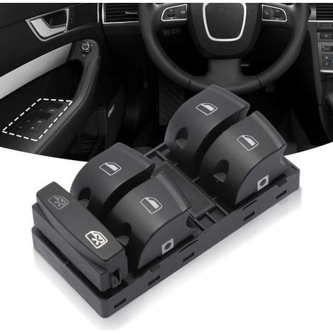 Lntyq Interrupteur de lève-vitre électrique Contrôle du bouton 4F0959851 pour A3 A6 S6 Q7 interrupteur lève-vitre 4F0959851G 4F0959851A 4F0959851F (1/5)