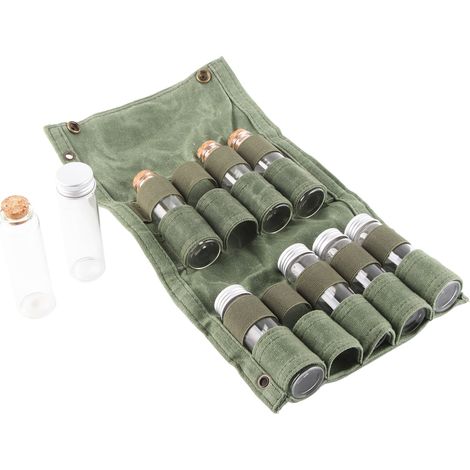 Faltbarer Aufbewahrungsbeutel aus Segeltuch für Gewürze, ideal zum Campen. (1/5)